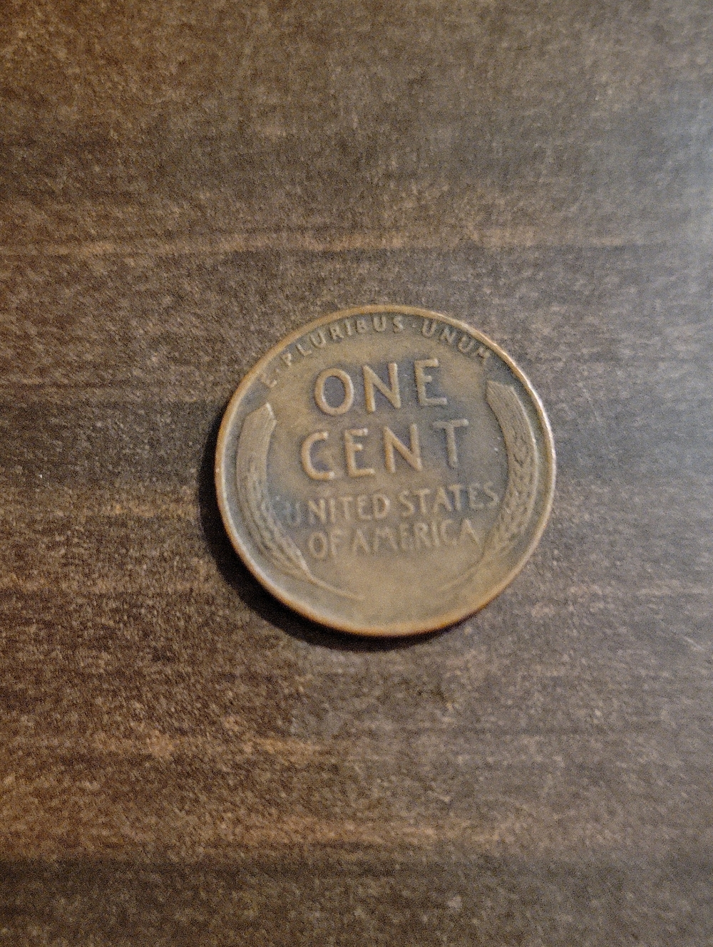 Vintage 1945 WW2 USA One Cent Wheat Penny - Brown Tones